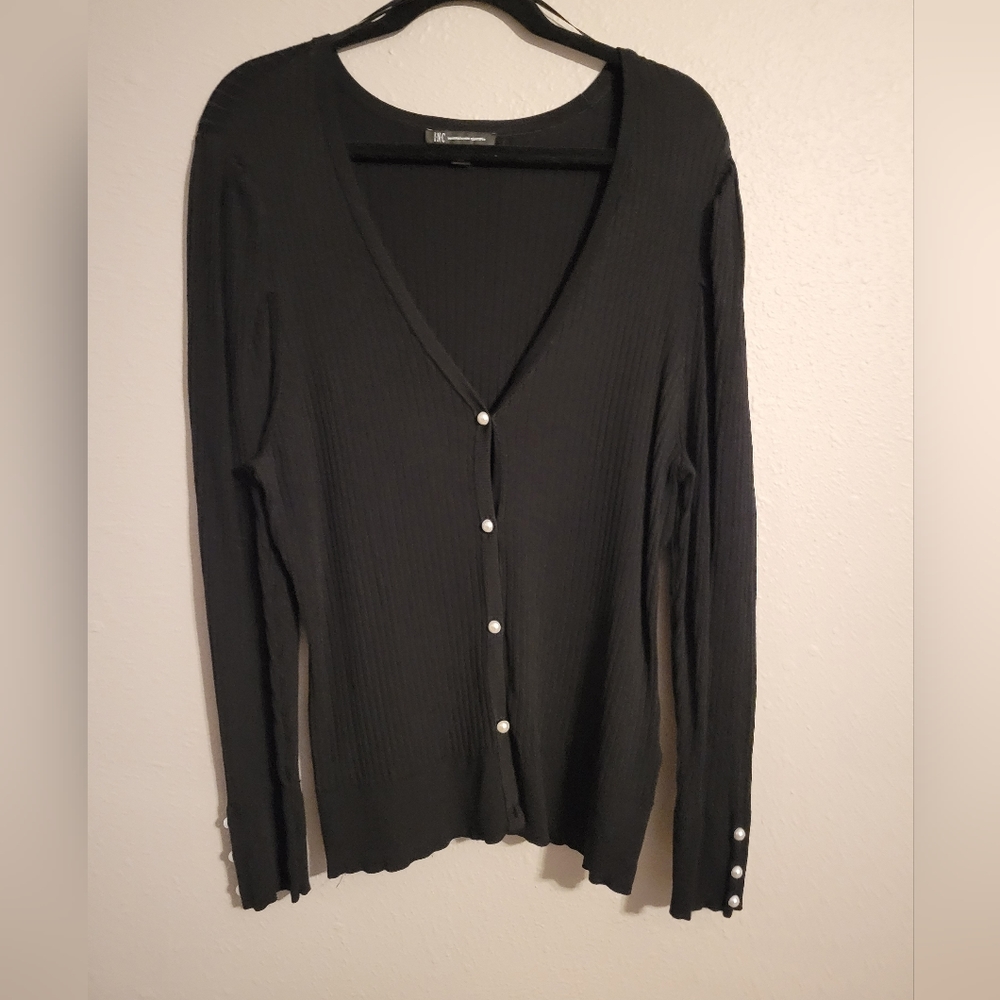 INC International Concepts Black Knit Sweater XXL